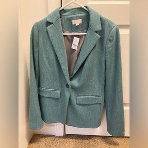 Herringbone pattern wool blazer